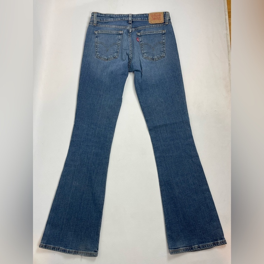 Levi’s 518 Superlow Bootcut Jeans Juniors 7M Butterfly Patch Y2K - Picture 4 of 16